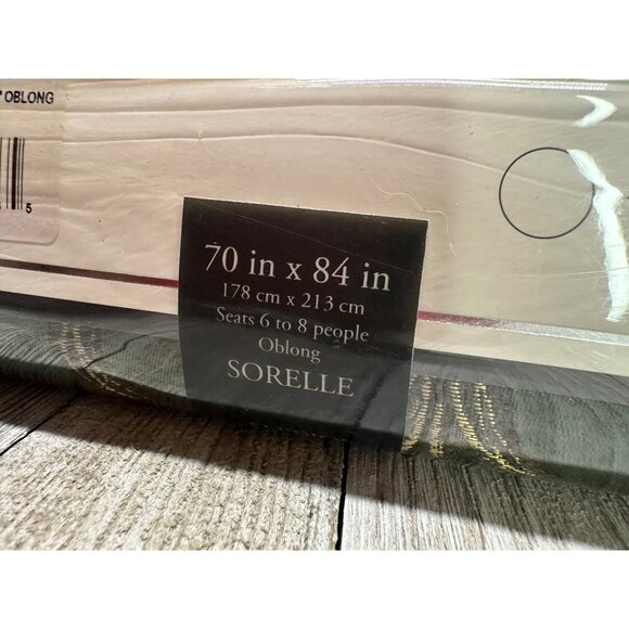Vintage Waterford Linens Sorelle Tablecloth Green Gold Oblong 70"x84" NEW - Picture 4 of 4